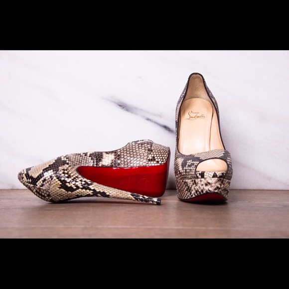 Christian Loubotin Python Platlform Pump - Picture 6 of 7